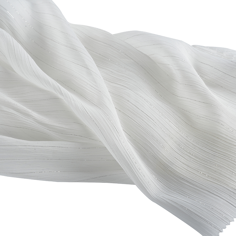 75D ezüst selyem sifon krepp