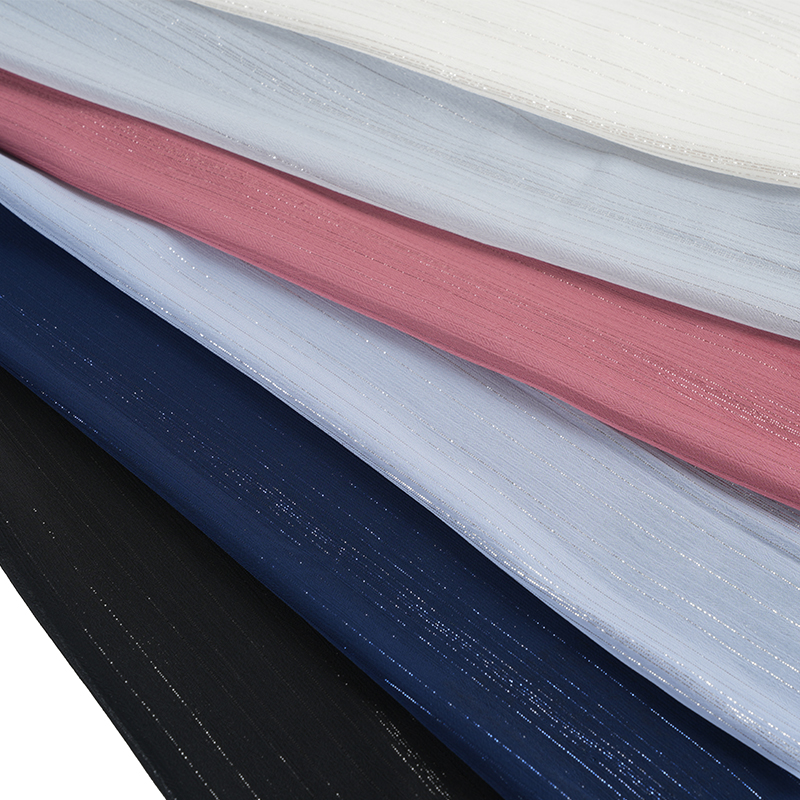 75D szabálytalan ezüst selyem sifon krepp