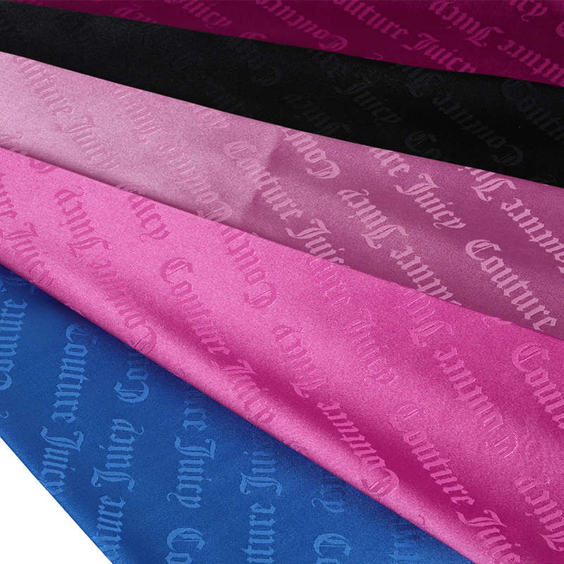 75D Stretch Szatén Letter Jacquard szövet