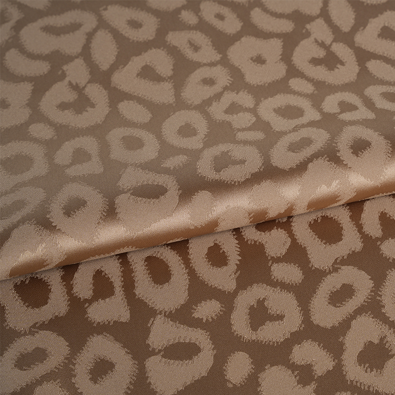 50/75 Stretch Szatén Leopard Jacquard