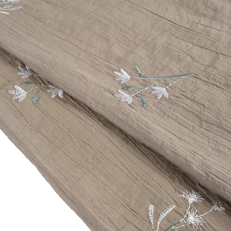 Őszibarackmagos orchidea hímzés virágos ránctalanító szövet