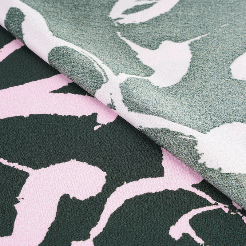 75D*120D poliészter selyem ráncos arab nyomtatott szövet