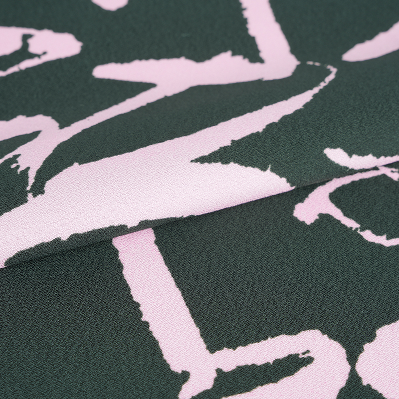 75D*120D poliészter selyem ráncos arab nyomtatott szövet