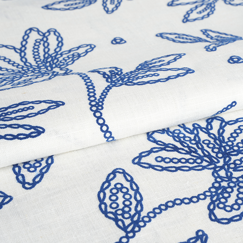 12S viszkóz vászon virágos hab nyomat szövet