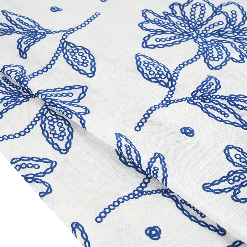 12S viszkóz vászon virágos hab nyomat szövet