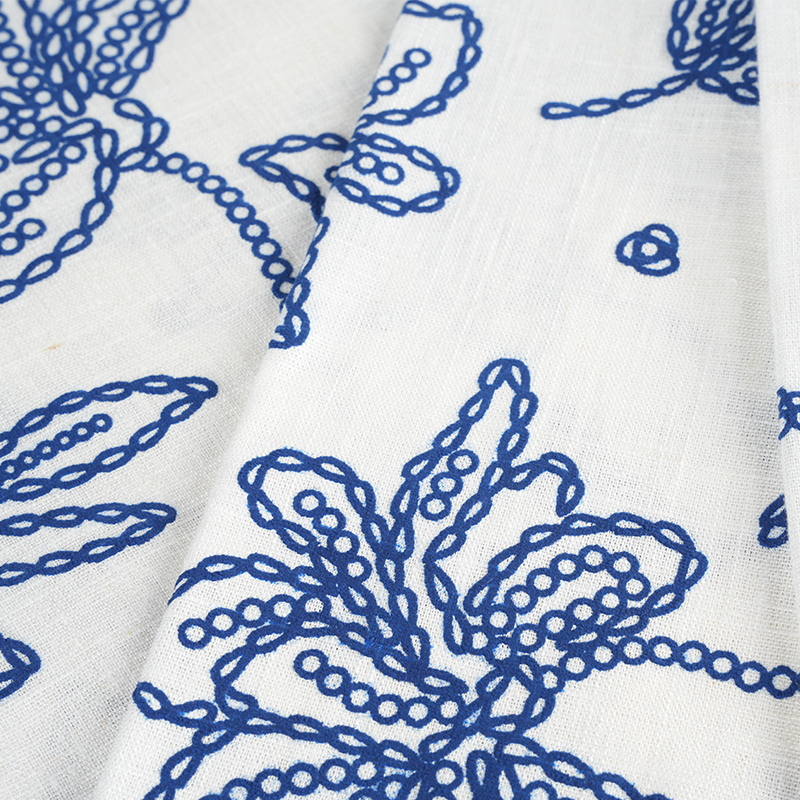 12S viszkóz vászon virágos hab nyomat szövet