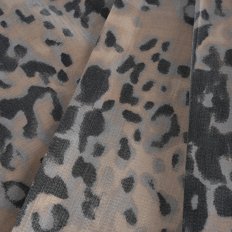 20d*21s vastagított arany pamut kis leopárdmintás szövet
