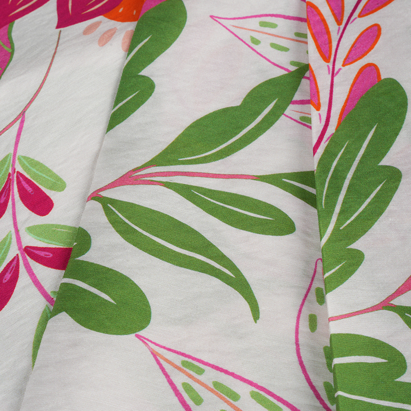 Rn félfényes sima Paradicsom madár nyomtatott szövet