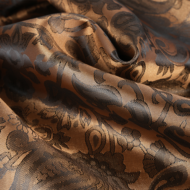 Poliészter csipkézett lantvirág Jacquard