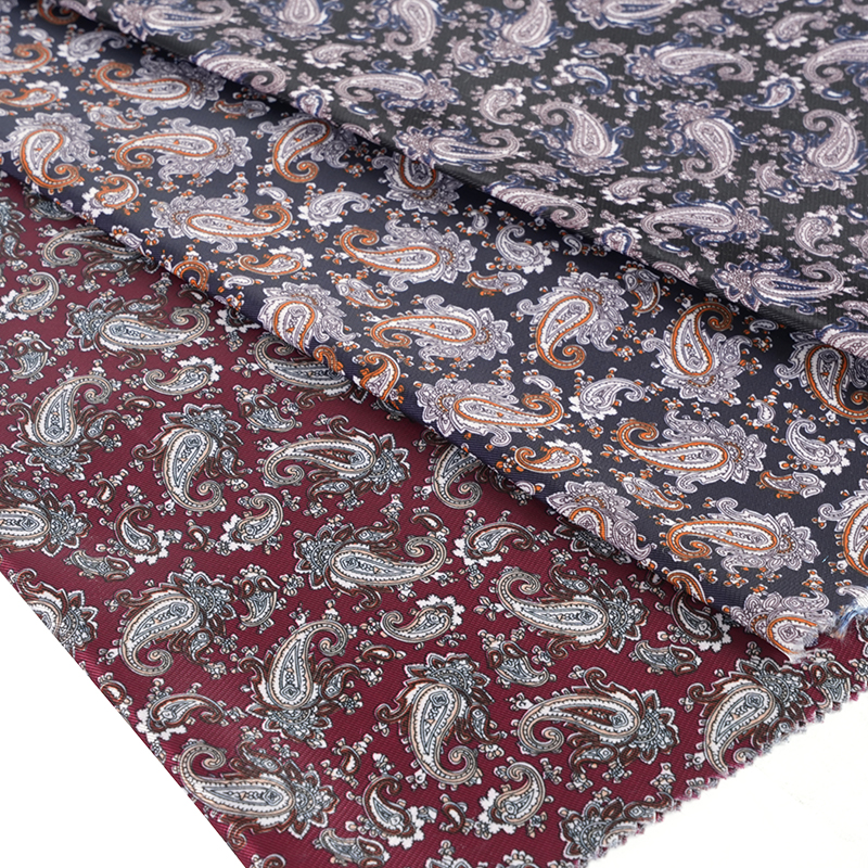 Poliészter műselyemutánzat naspolya virágnyomtató szövet