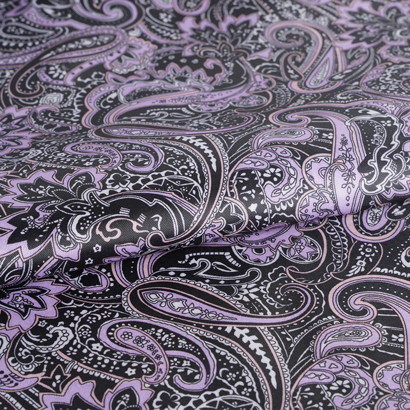 190T poliészter taft lófarok fenyőlevél nyomat szövet